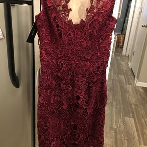 Burgundy Red lace dress